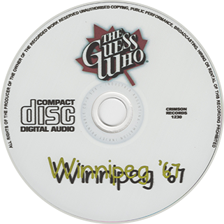 The Guess who CD Winnipeg 67, Crimson Records, Argentina label
